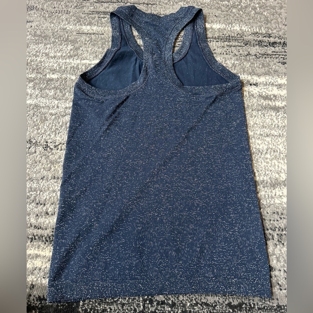 AMAZON Sparkly Metallic Ribbed Racerback Tank - Picture 4 of 5